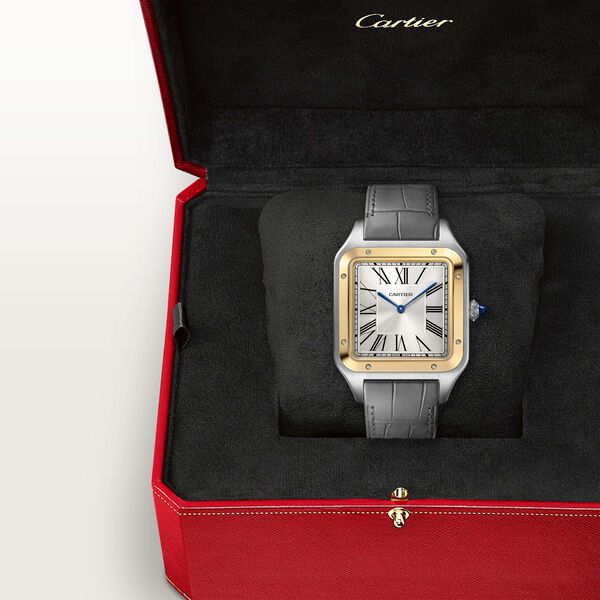 Santos Dumont Extra Large Automatic 47 X 34 mm Yellow Gold and Stainless Steel